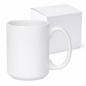 Kubek Biały Duży Klasa A+ do Sublimacji 450 ml z kartonikiem