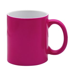 Kubek Fluorescencyjny Błyszczący różowy do Sublimacji 330 ml