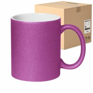 Kubek Brokatowy różowy do Sublimacji 330 ml Karton 36 Sztuk