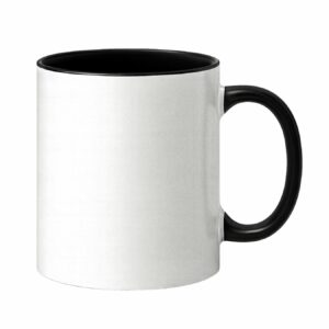 Kubek z czarnym wnętrzem i uchem do sublimacji 330 ml