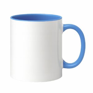 Kubek z niebieskim wnętrzem i uchem do sublimacji 330 ml