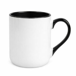 Kubek Elegant z czarnym wnętrzem i uchem do sublimacji 330 ml